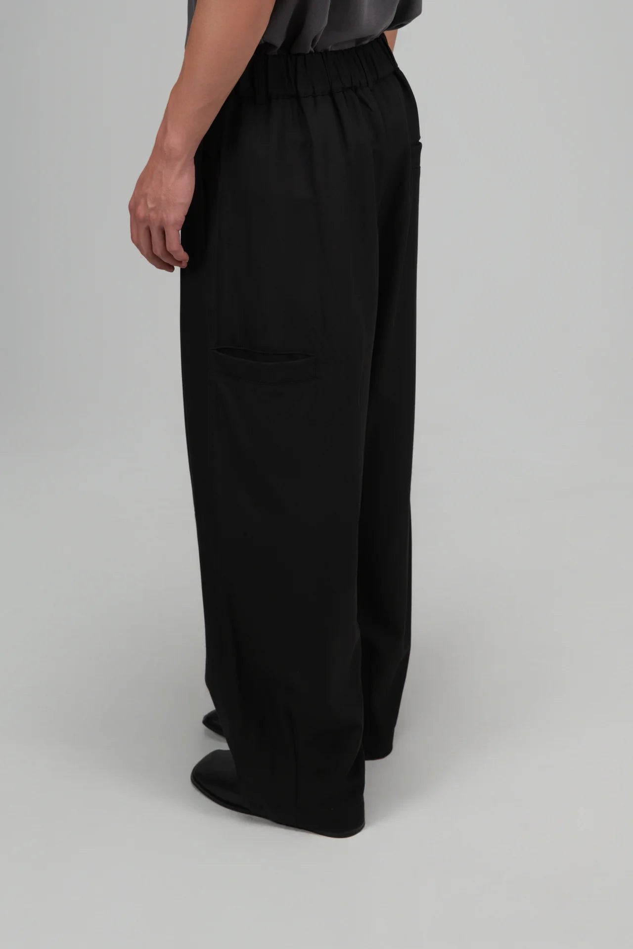 Gender Neutral Cocoon Trousers (Poly / Black) - BEV C multi label store