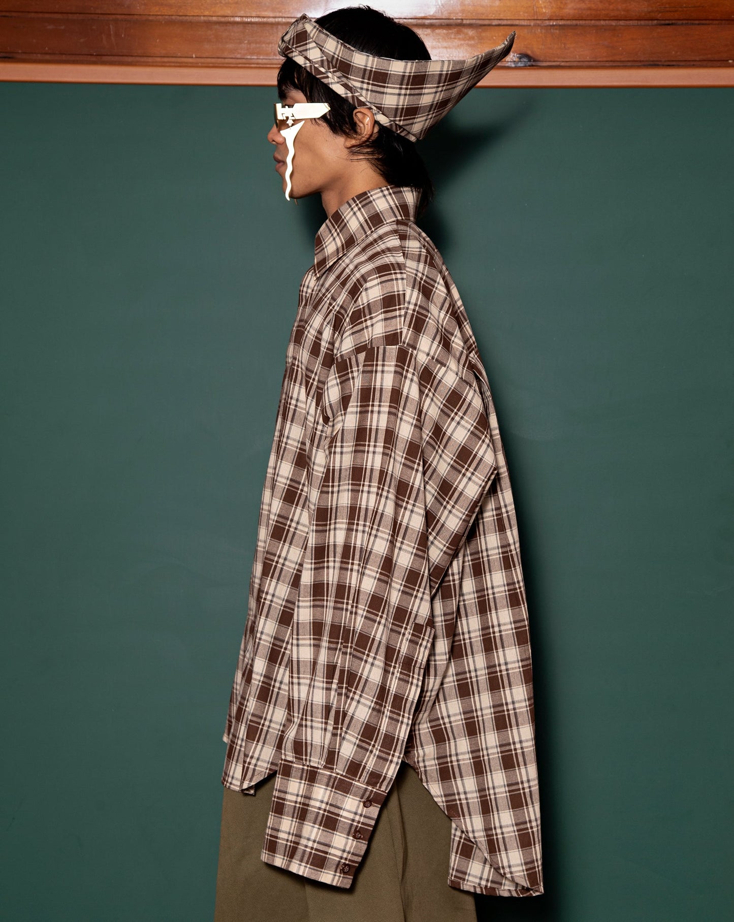 Kemeja Anjang (Cocoa Plaid) - BEV C multi label store