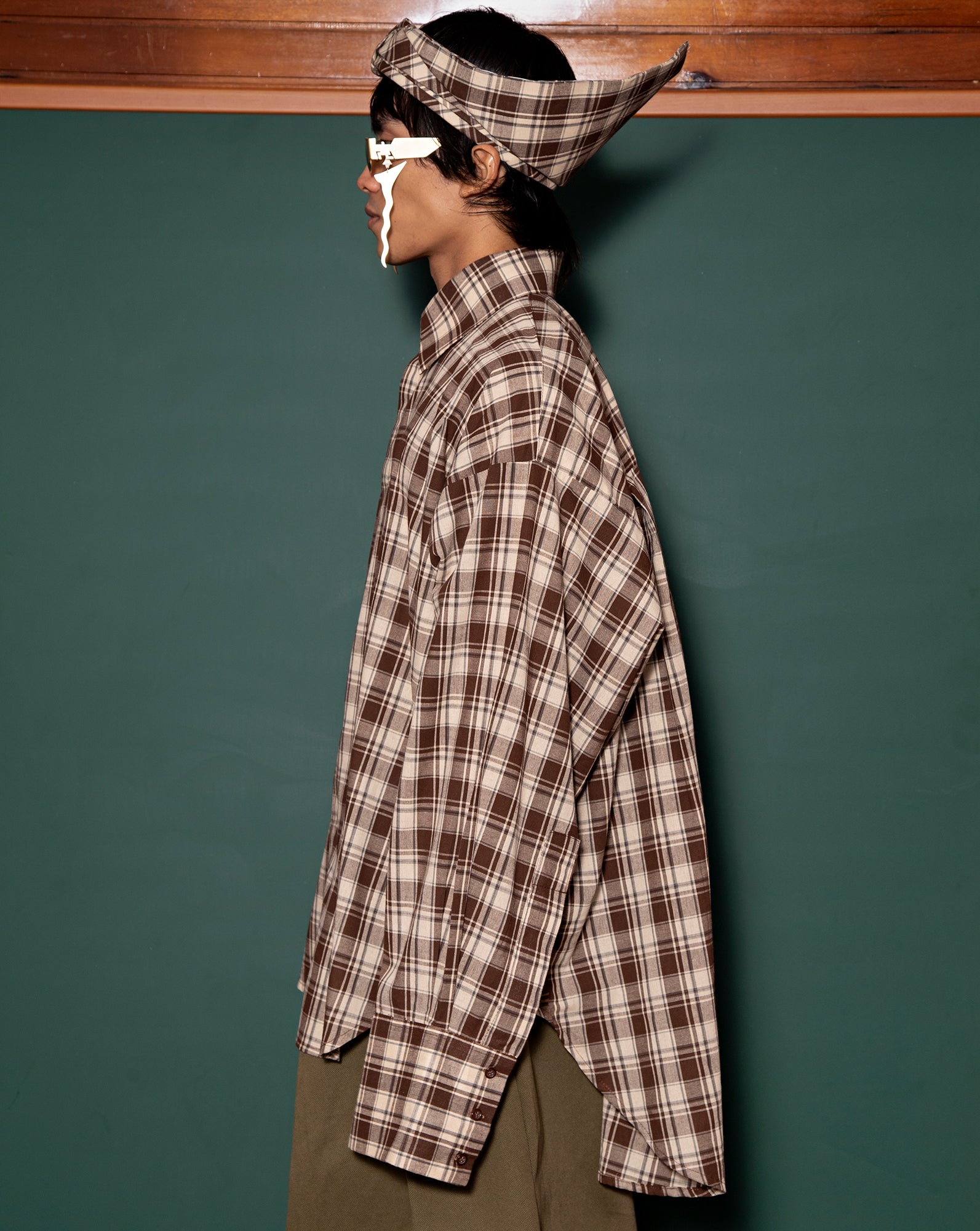 Kemeja Anjang (Cocoa Plaid) - BEV C multi label store