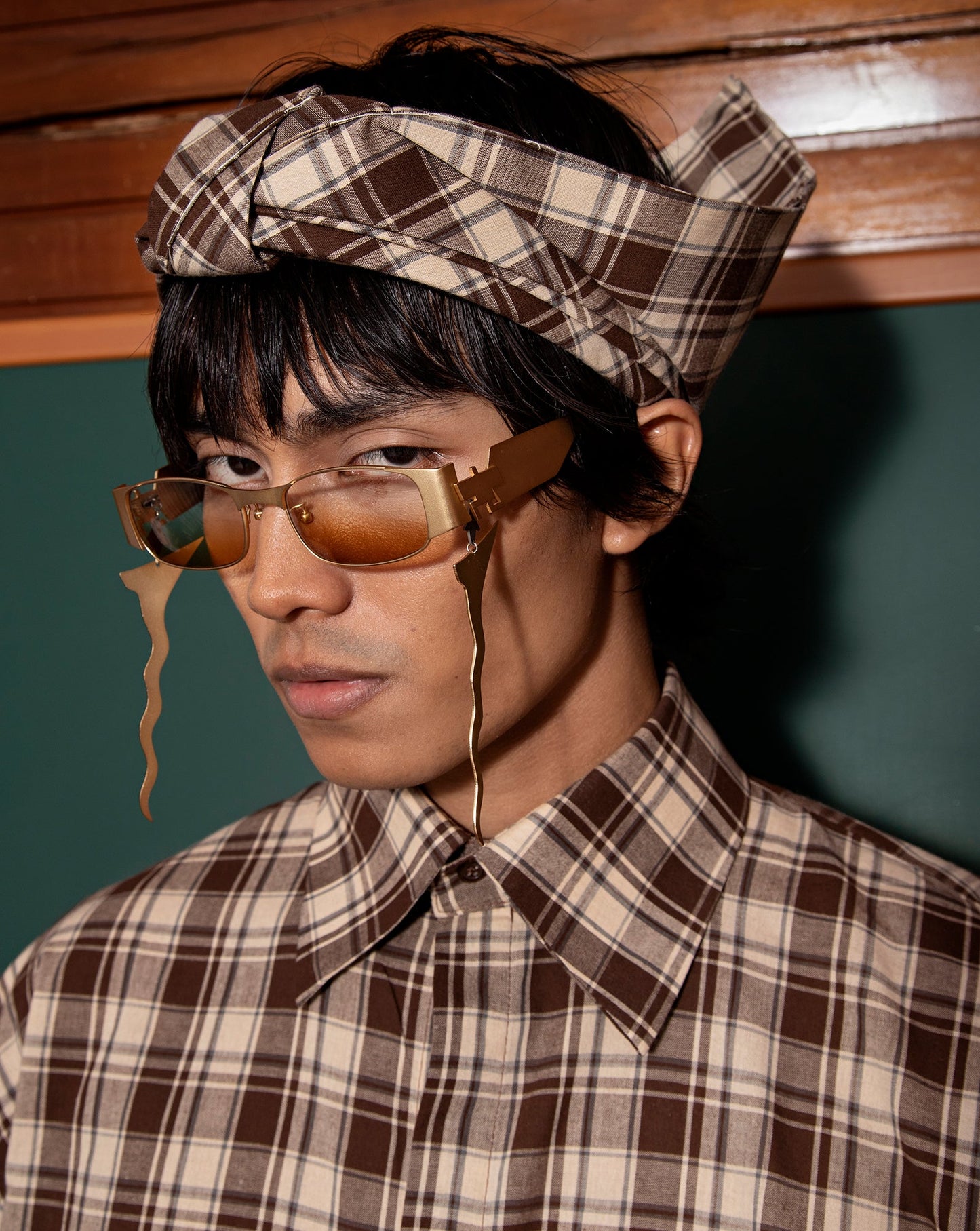 Kemeja Anjang (Cocoa Plaid) - BEV C multi label store
