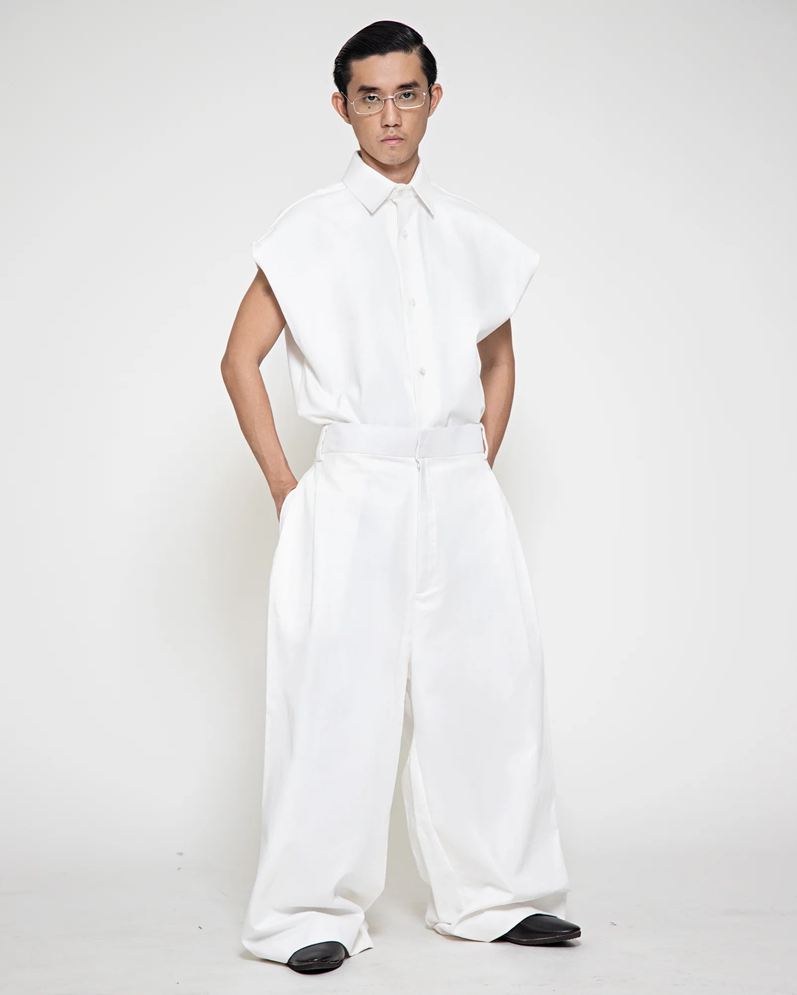 Ramlee Pants White - BEV C multi label store