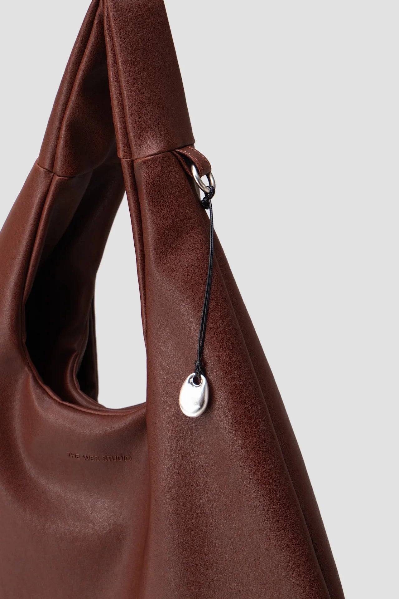 Medium Egg Leather Tote (Dark Brown) - BEV C multi label store