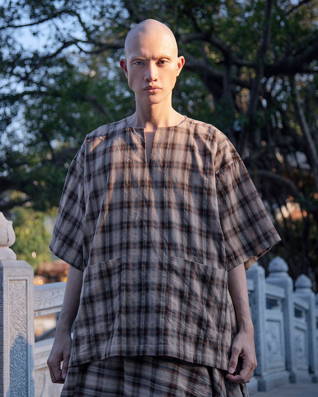 Baju Melayu Pendek (Earthy Brown Pelikat) - BEV C multi label store