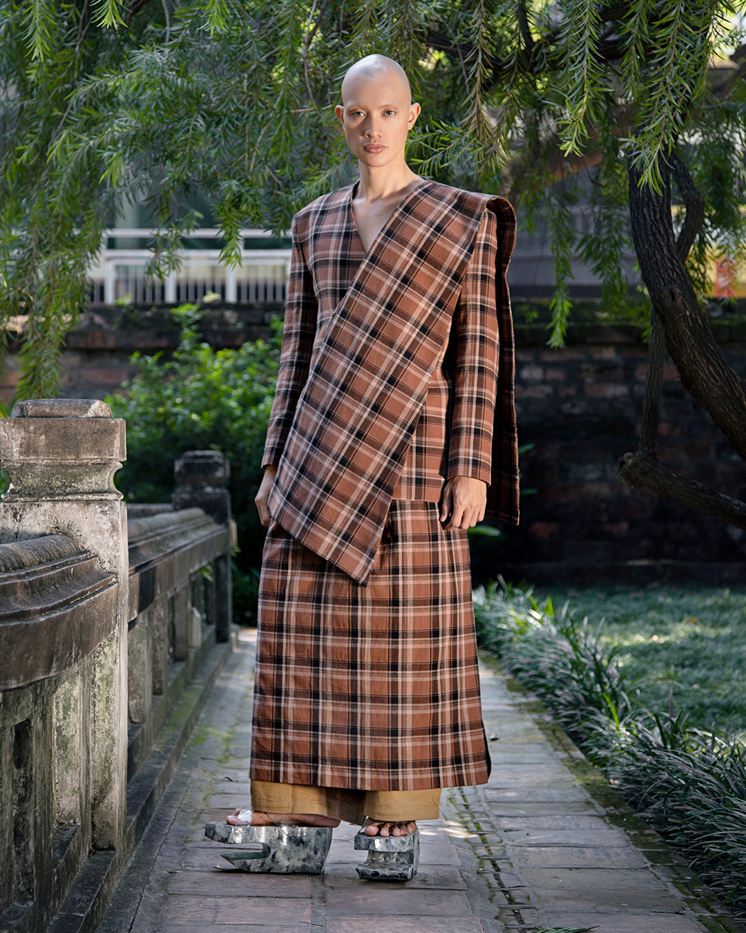 Sut Lapel Selempăng (Brown Pelikat) - BEV C multi label store