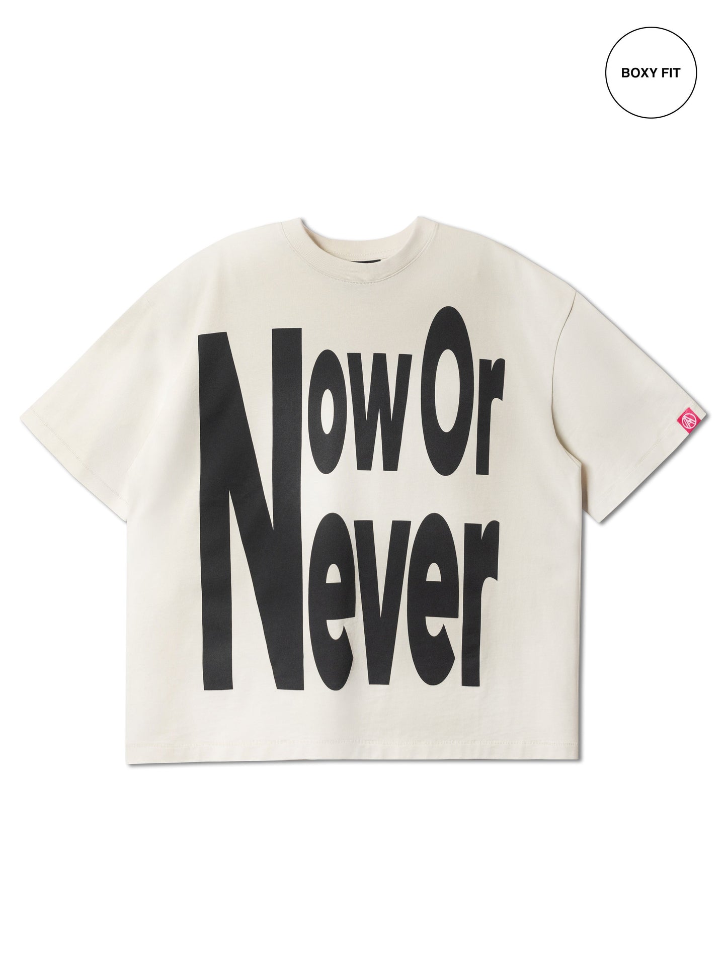 NOW OR NEVER TEE WASHED CREAM - BEV C multi label store