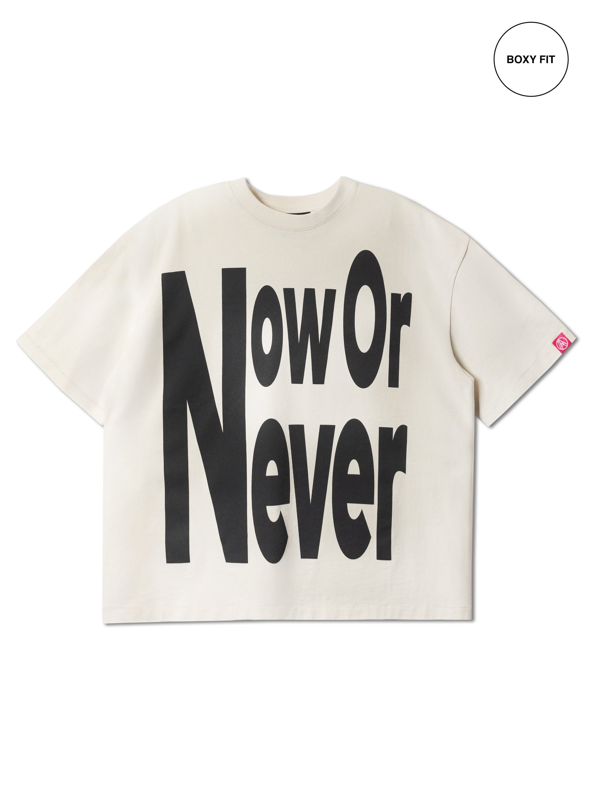 NOW OR NEVER TEE WASHED CREAM - BEV C multi label store
