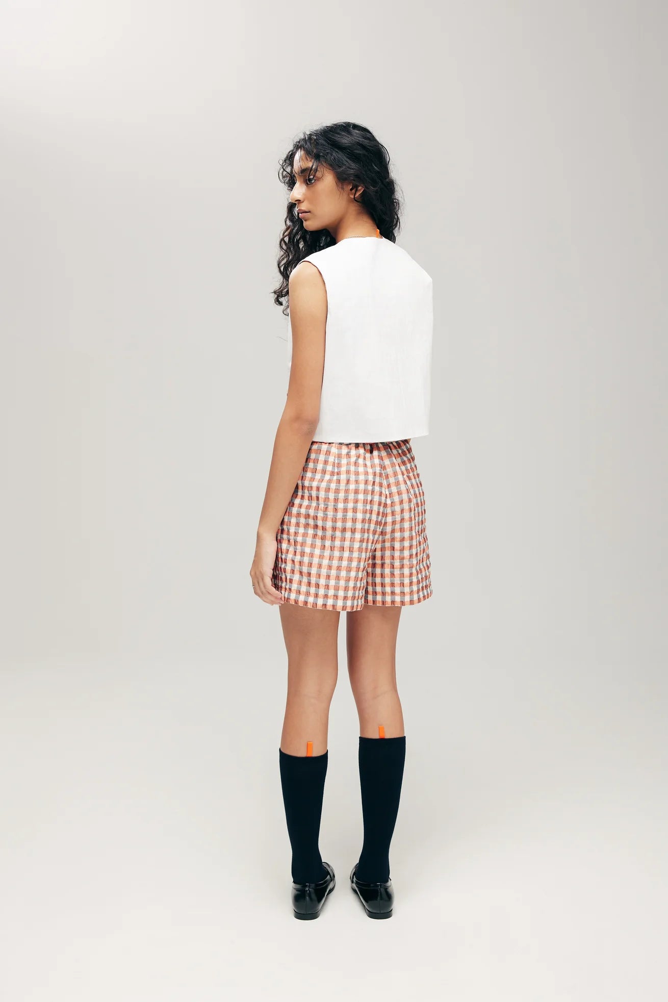 ORIME BOXER SHORTS IN ORANGE METALLIC SEERSUCKER
