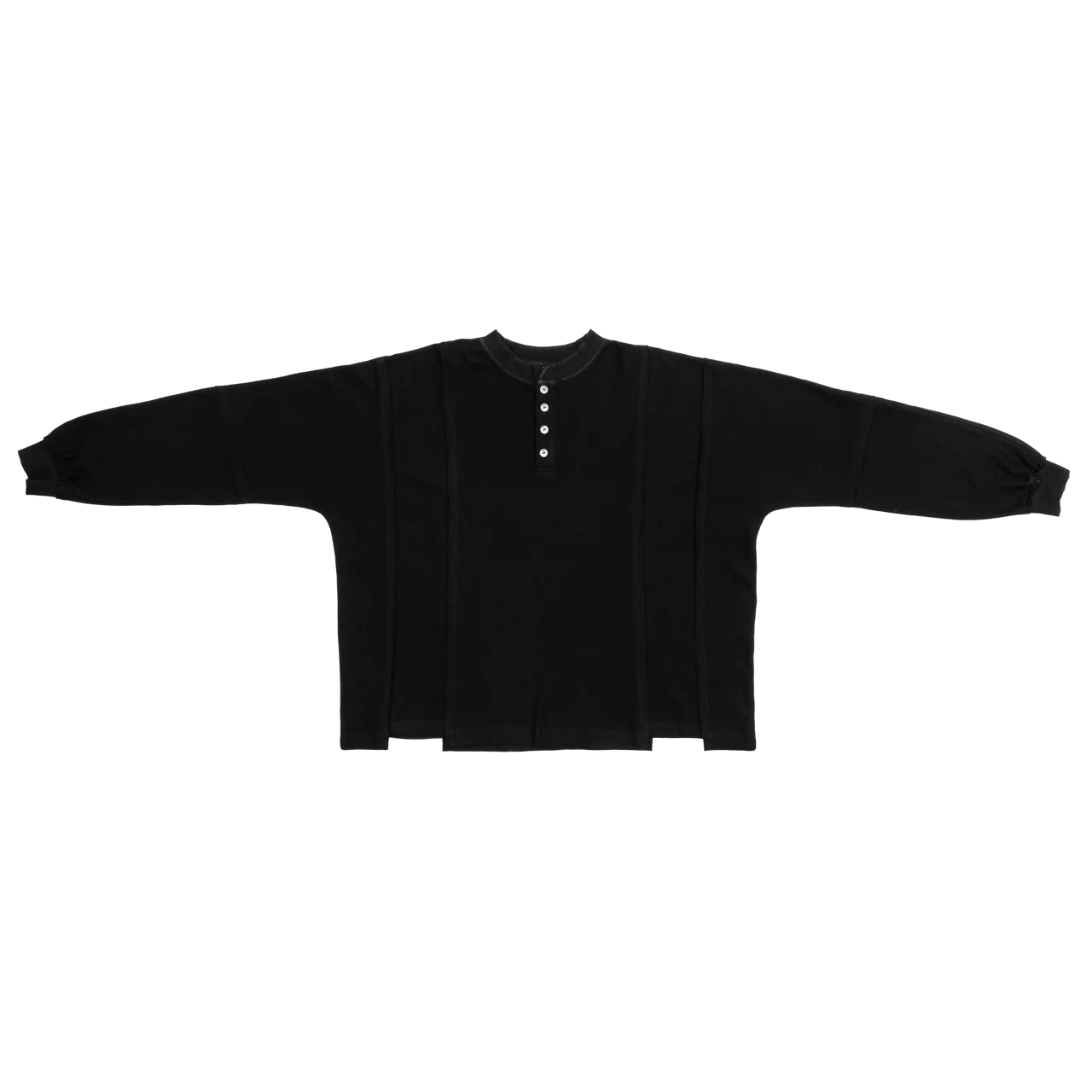 626 HENLEY L-S SHIRT - BLACK - BEV C multi label store