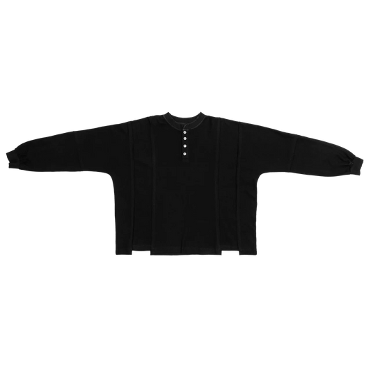 626 HENLEY L-S SHIRT - BLACK - BEV C multi label store