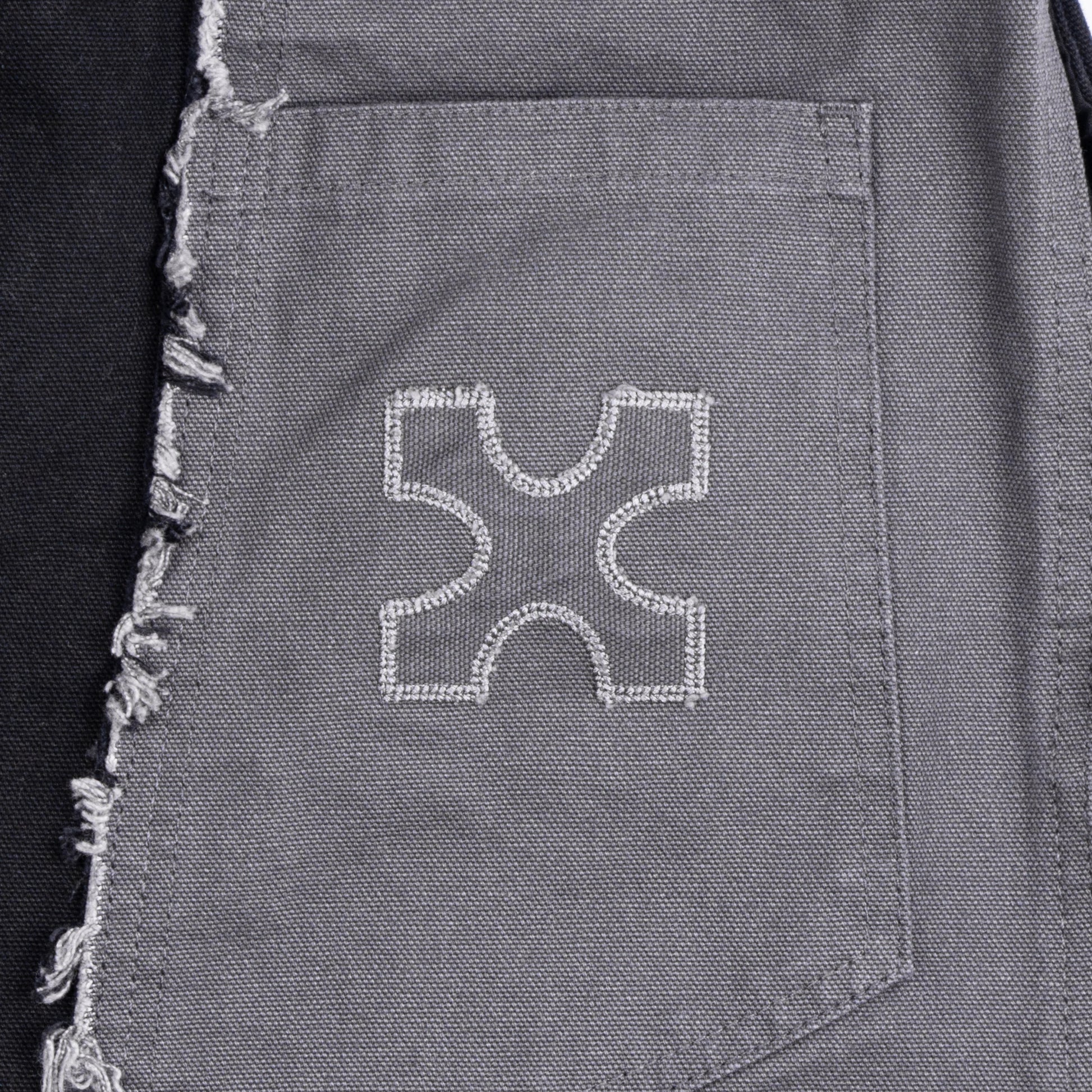 ASYMMETRICAL JORTS - BLACK - BEV C multi label store