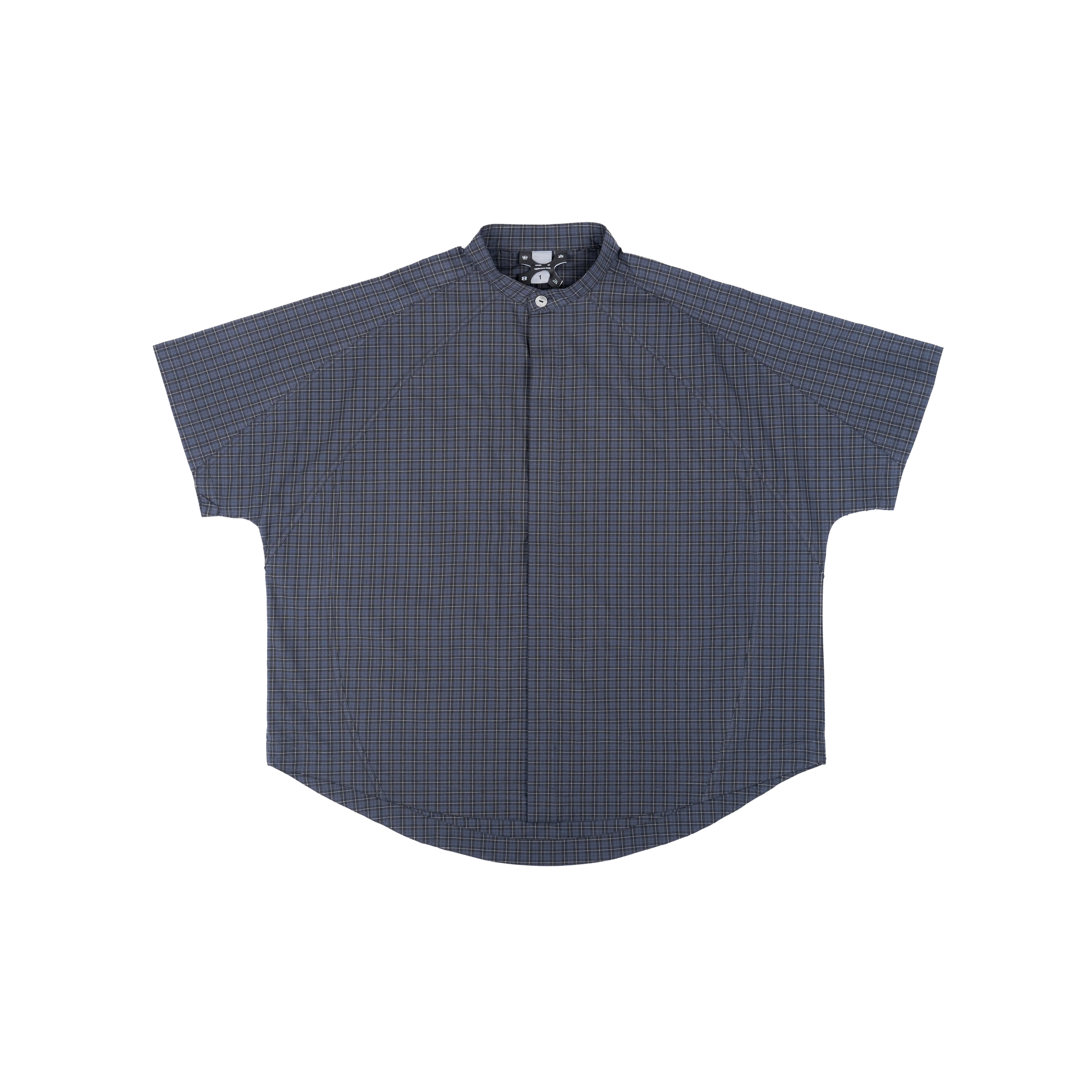 MANDARIN BACK PLEATED SHIRT - CHECKERED - BEV C multi label store