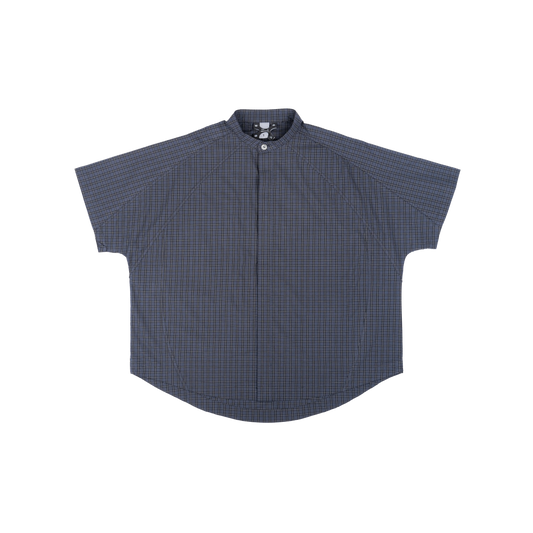 MANDARIN BACK PLEATED SHIRT - CHECKERED - BEV C multi label store