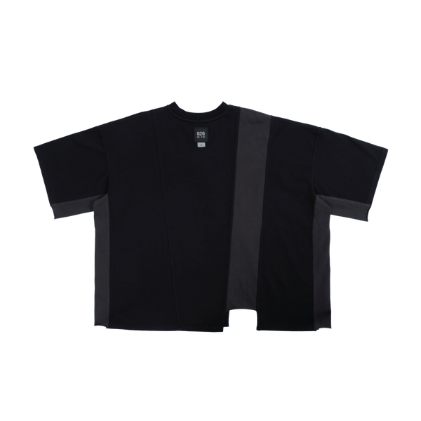 ASYMMETRICAL T-SHIRT - BLACK - BEV C multi label store