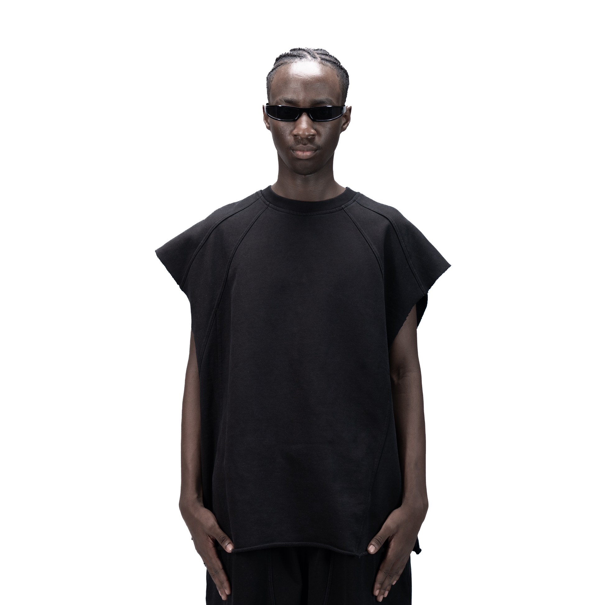 626 BAT PANEL TANK TOP - BLACK - BEV C multi label store