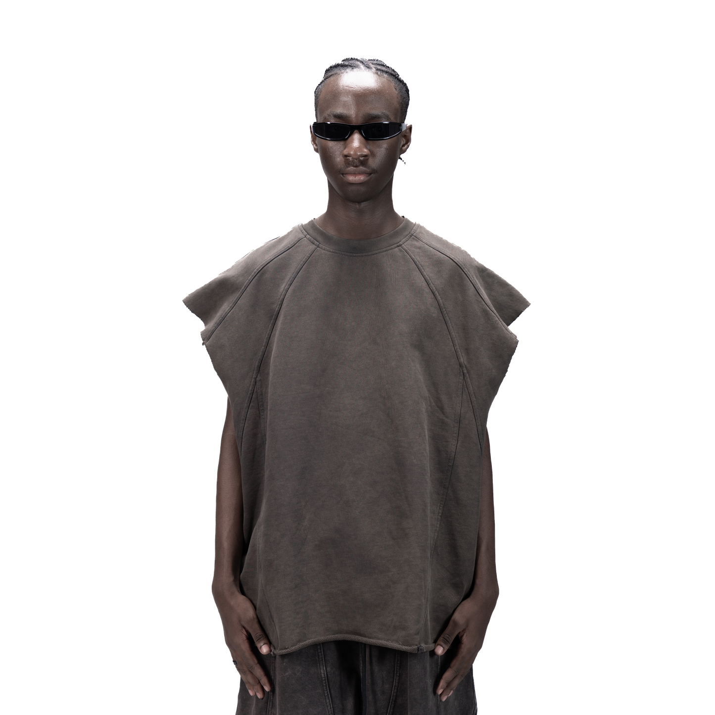 626 BAT PANEL TANK TOP - GREY - BEV C multi label store