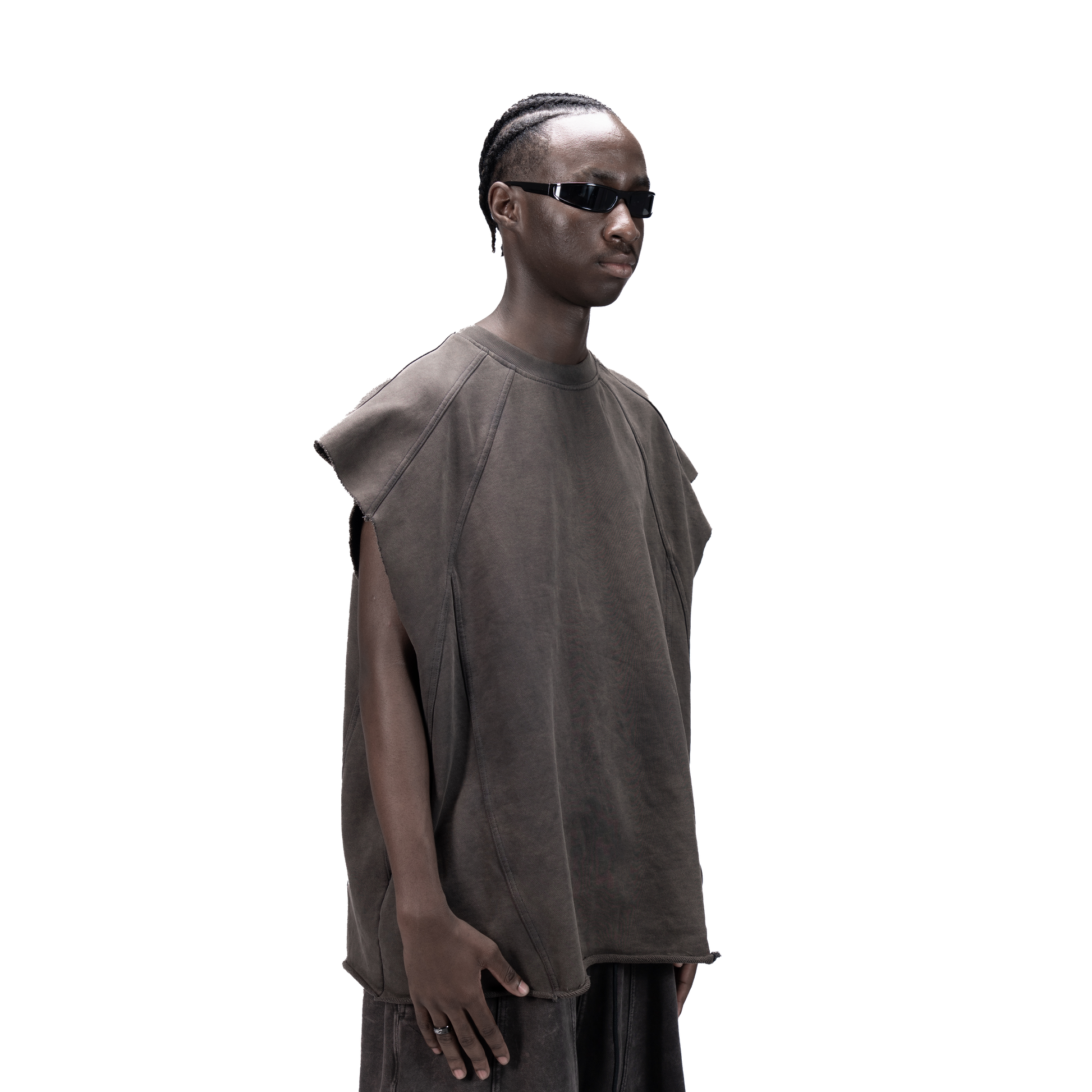 626 BAT PANEL TANK TOP - GREY - BEV C multi label store