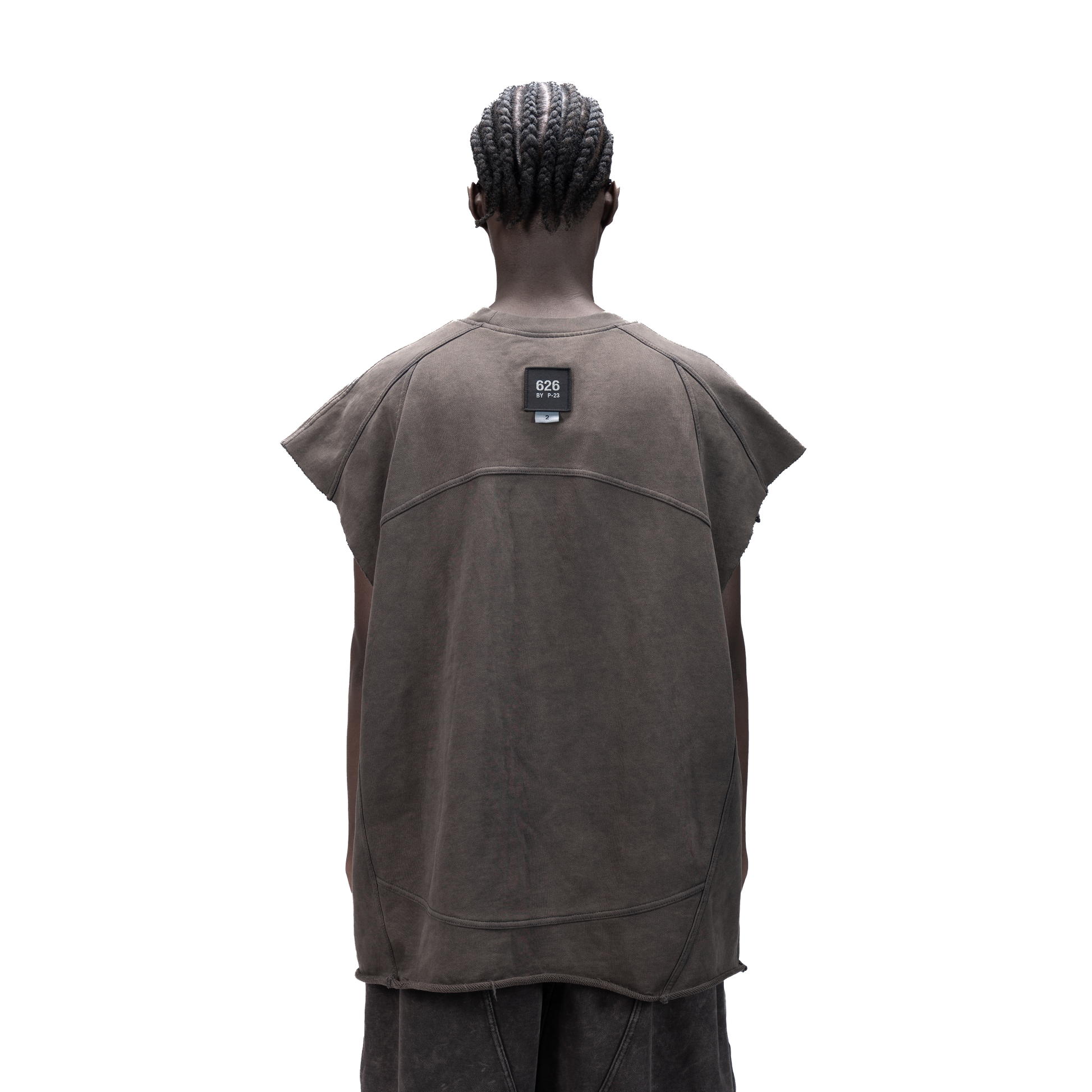 626 BAT PANEL TANK TOP - GREY - BEV C multi label store