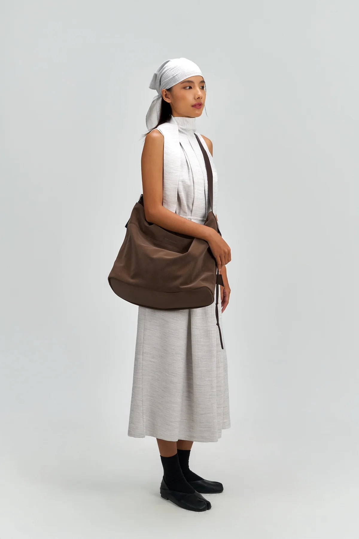 Large Soft Snow Leather Bag (Espresso) - BEV C multi label store