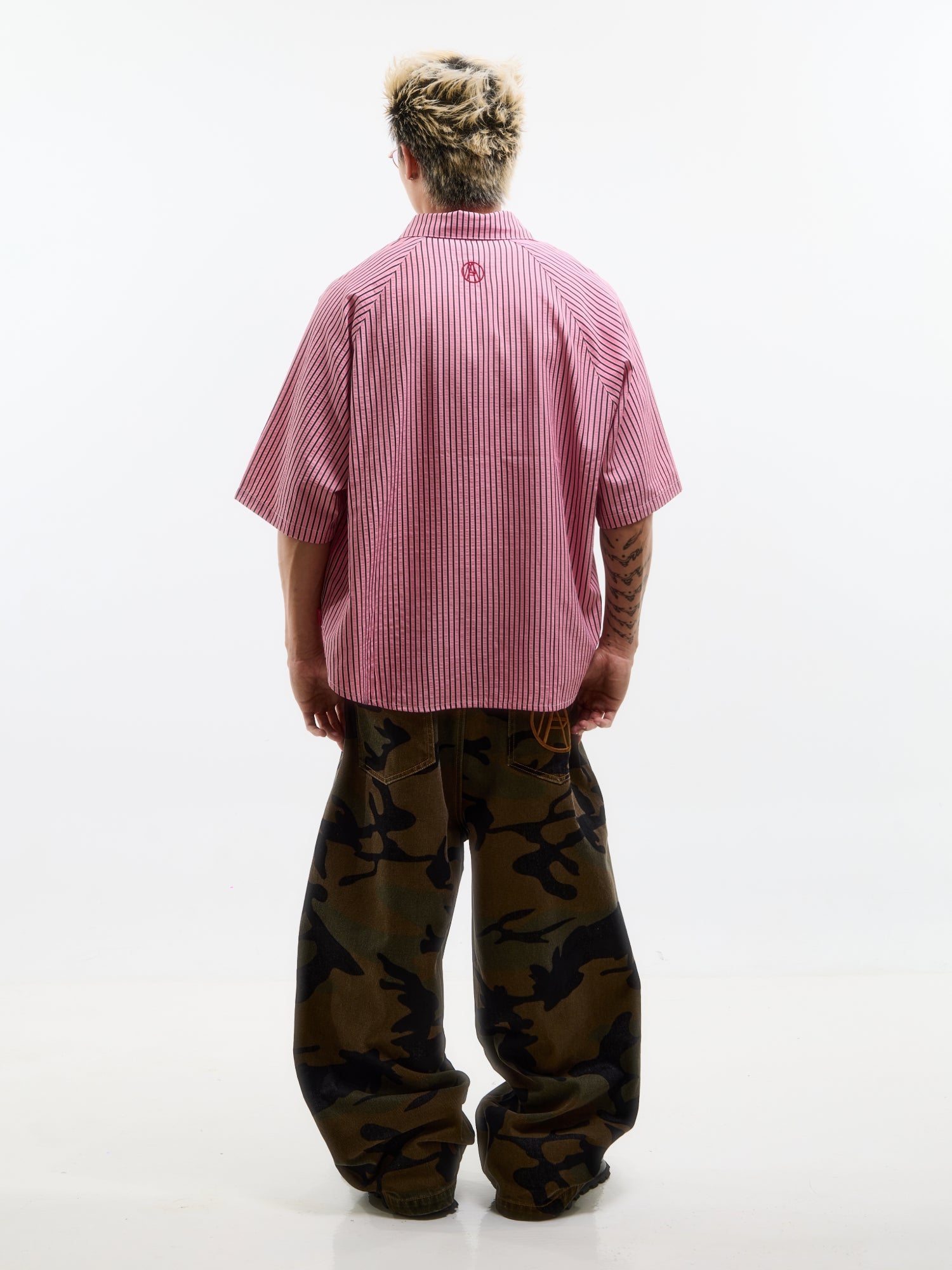 STRIPE MIGUEL SHIRT PINK - BEV C multi label store