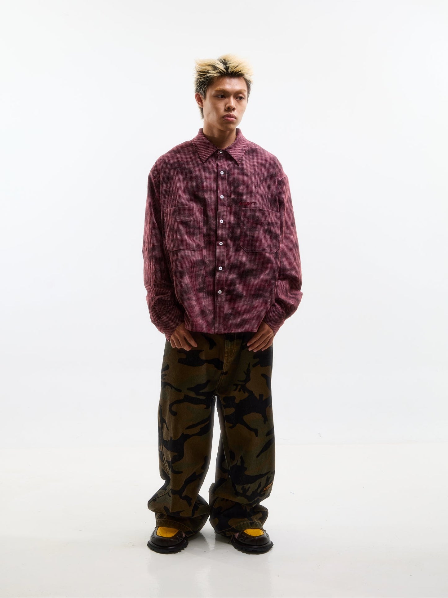 STAINED DAME SHIRT RED - BEV C multi label store