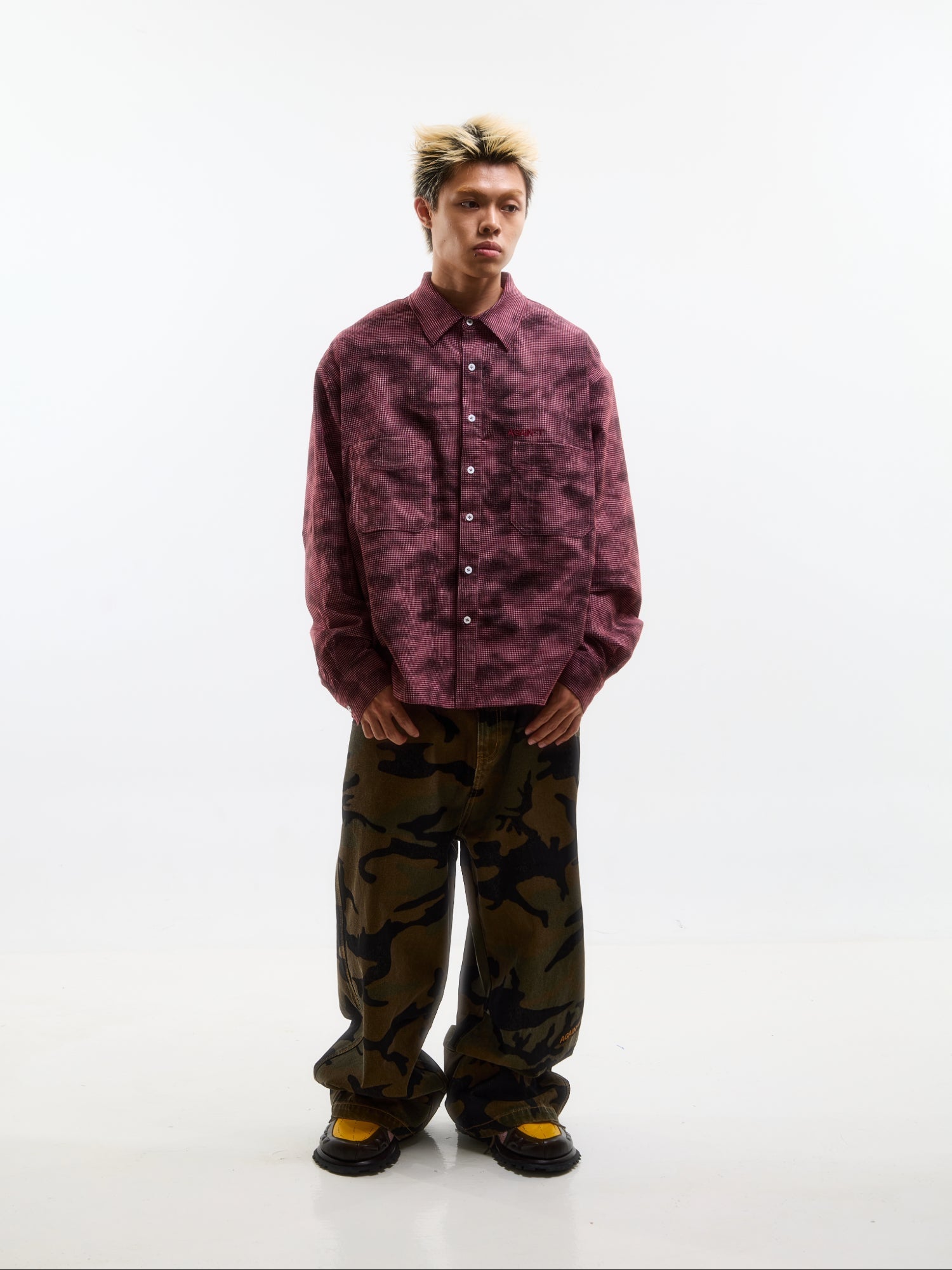 STAINED DAME SHIRT RED - BEV C multi label store