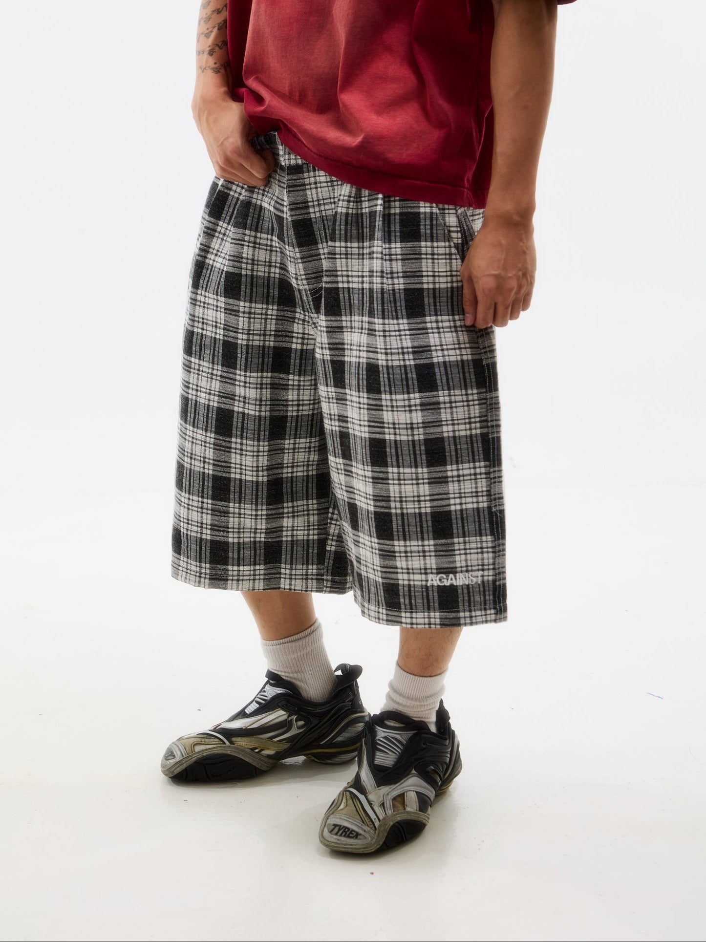 CHECK MAFIA SHORTS - BEV C multi label store