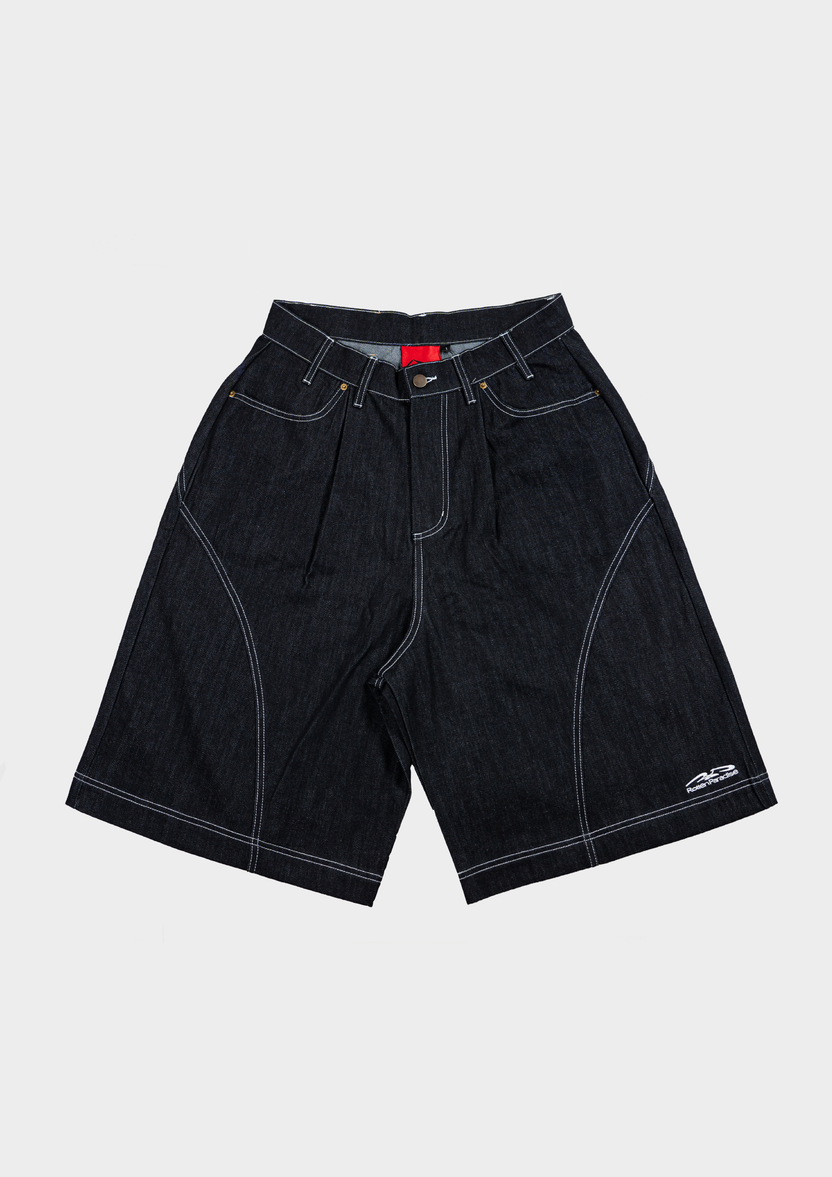 Drift Line Wide Fit Shorts Denim - BEV C multi label store