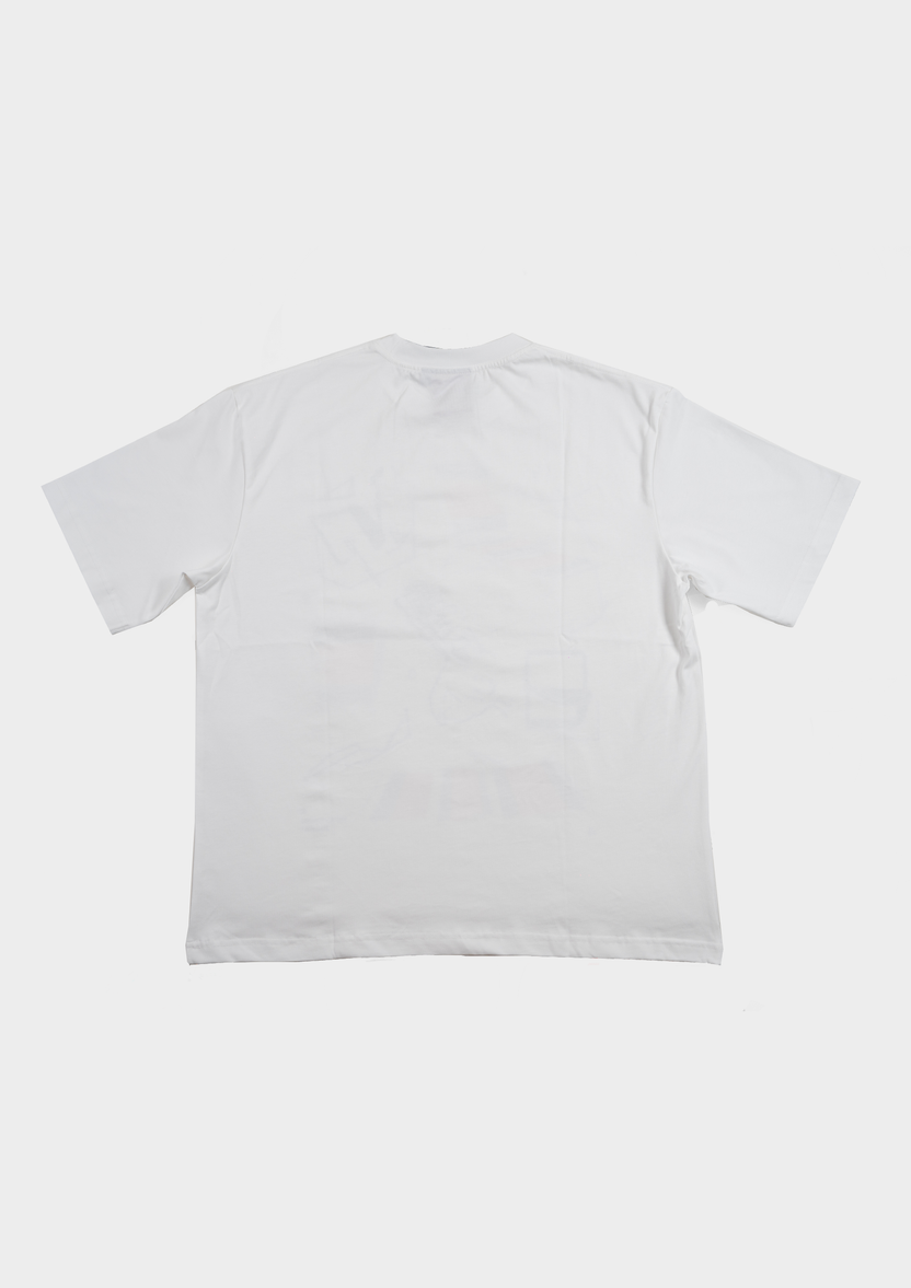 Lazy Chair Tee White - BEV C multi label store