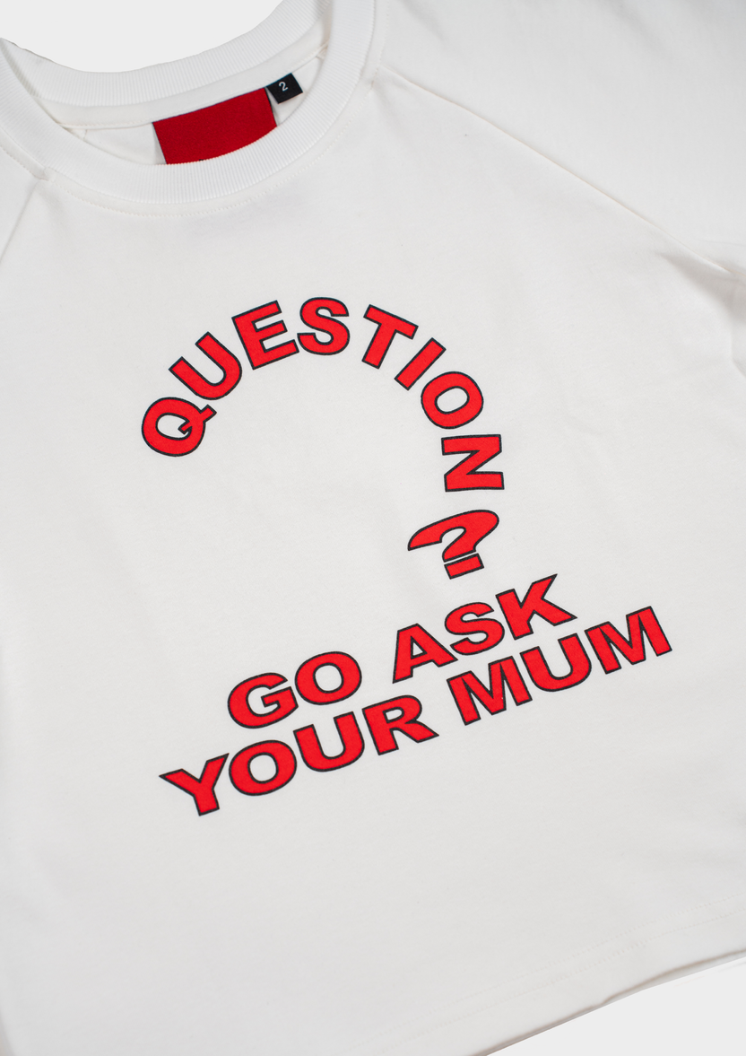 Question Mum Tee WHITE - BEV C multi label store