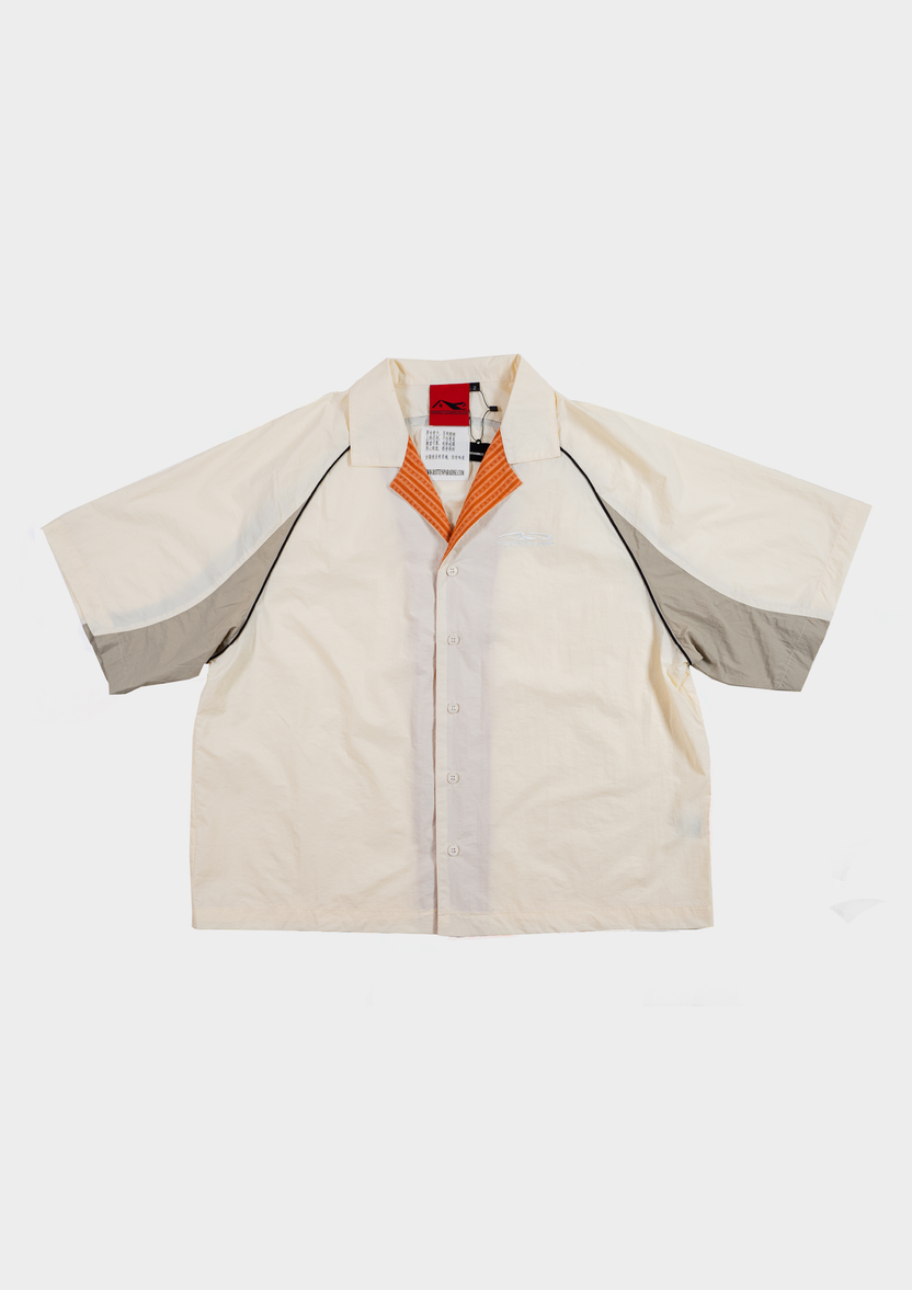 Papa Contrast Boxy Shirt Beige - BEV C multi label store