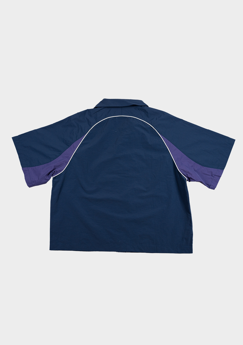 Papa Contrast Boxy Shirt Navy - BEV C multi label store