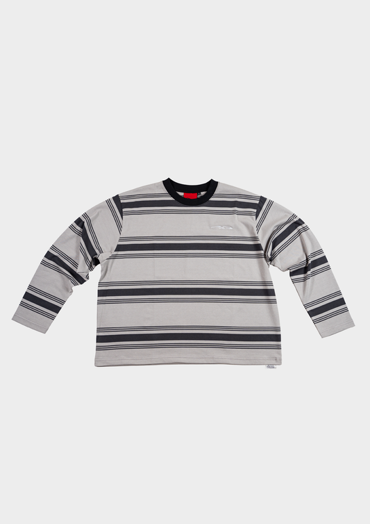 Logo Stripe Cropped L/S Tee Grey - BEV C multi label store