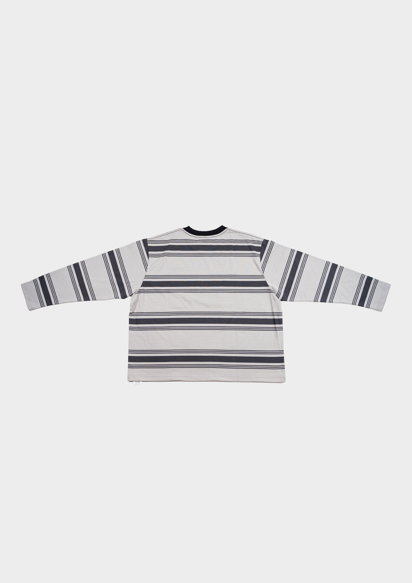 Logo Stripe Cropped L/S Tee Grey - BEV C multi label store
