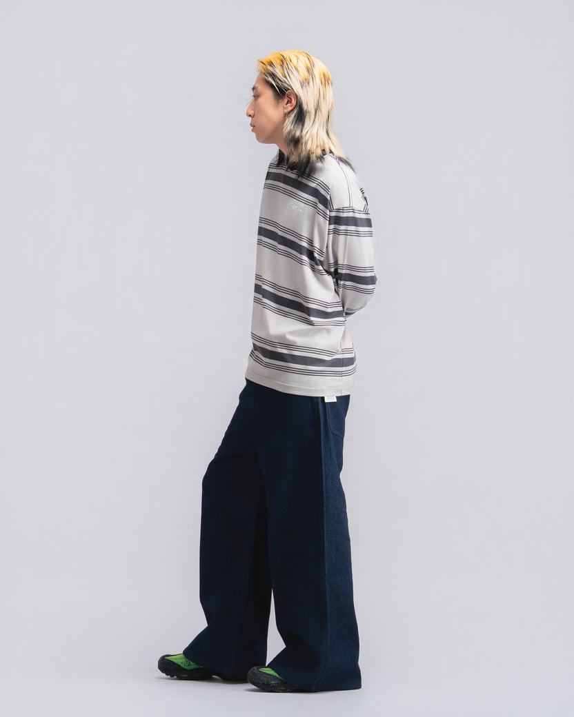 Logo Stripe Cropped L/S Tee Grey - BEV C multi label store