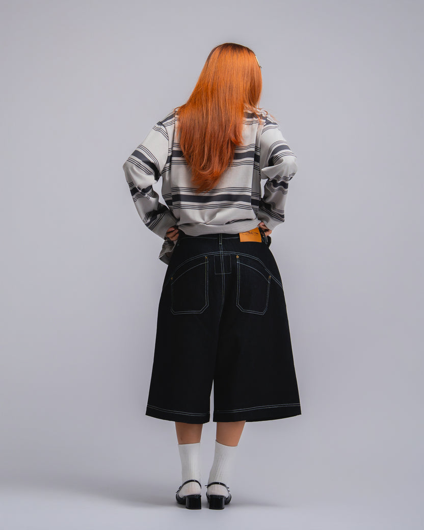 Drift Line Wide Fit Shorts Denim - BEV C multi label store