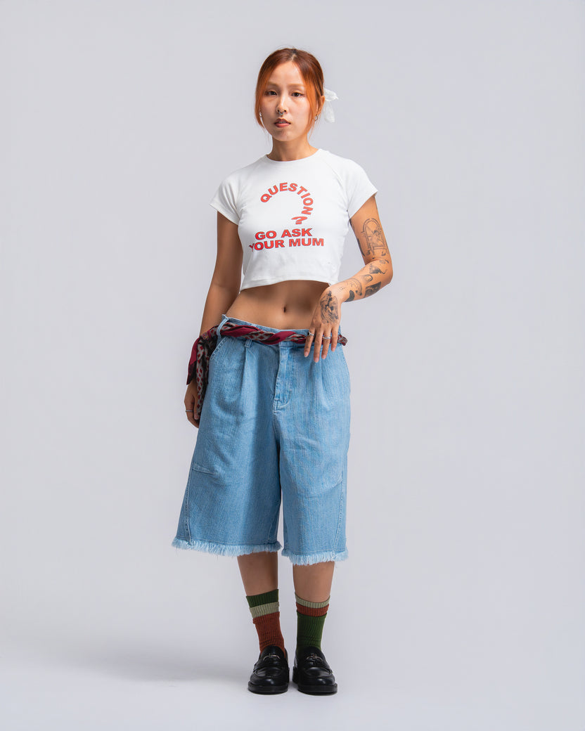 Question Mum Tee WHITE - BEV C multi label store