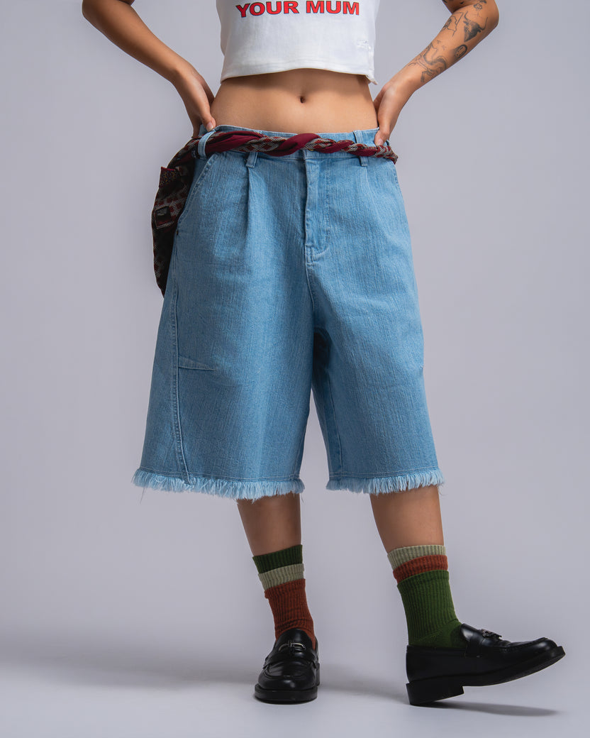 Comfy Balloon Shorts Denim - BEV C multi label store
