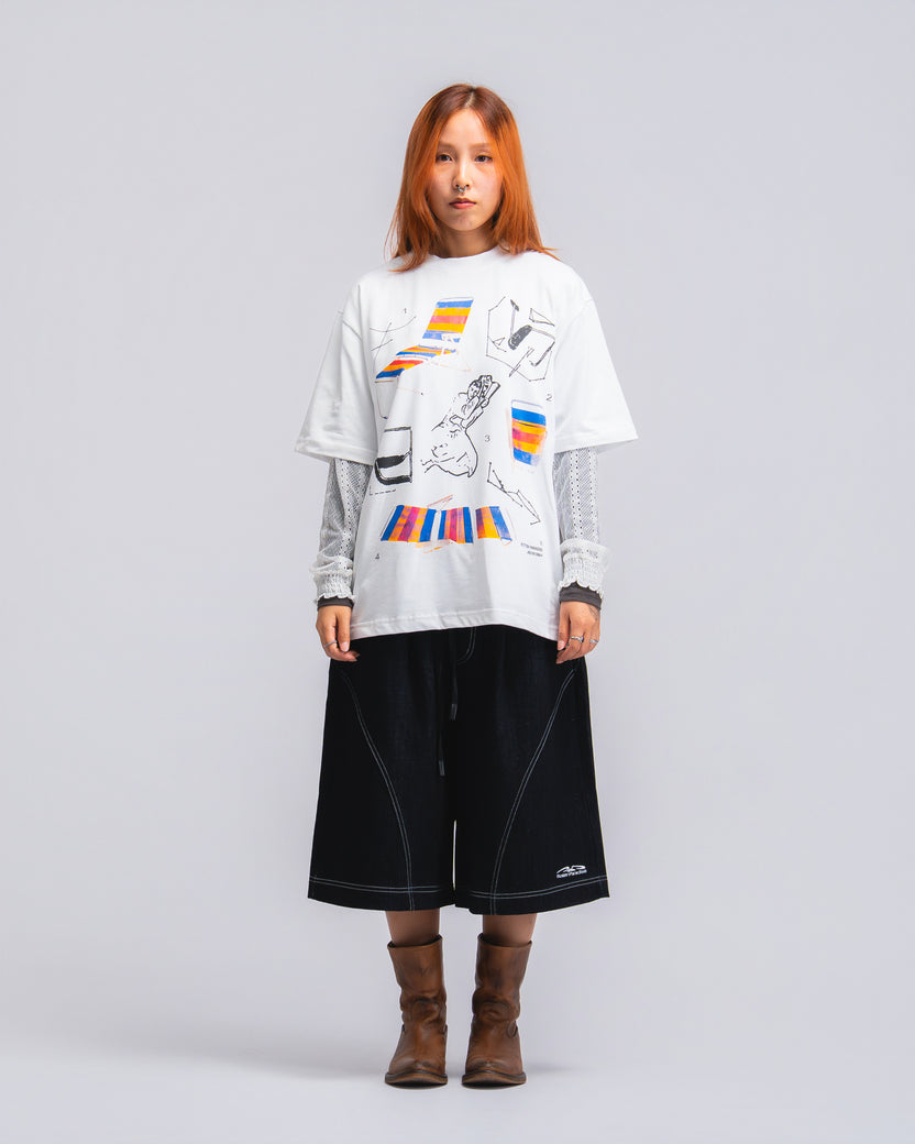 Lazy Chair Tee White - BEV C multi label store