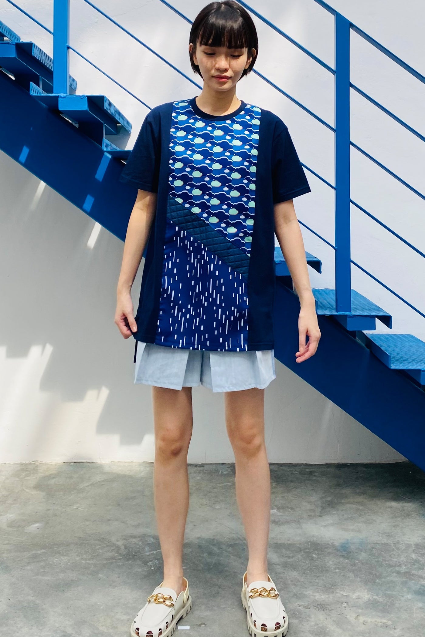 S07 UNISEX TEE || NAVY BROCCOLI - BEV C multi label store