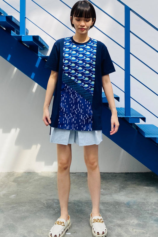 S07 UNISEX TEE || NAVY BROCCOLI - BEV C multi label store