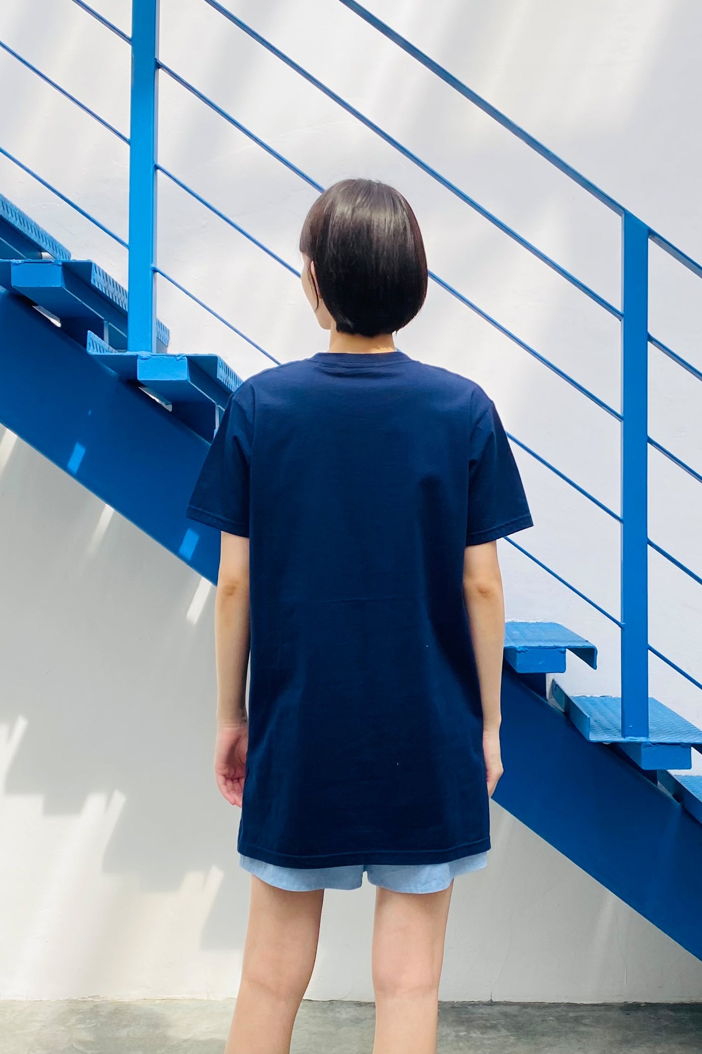 S07 UNISEX TEE || NAVY BROCCOLI - BEV C multi label store