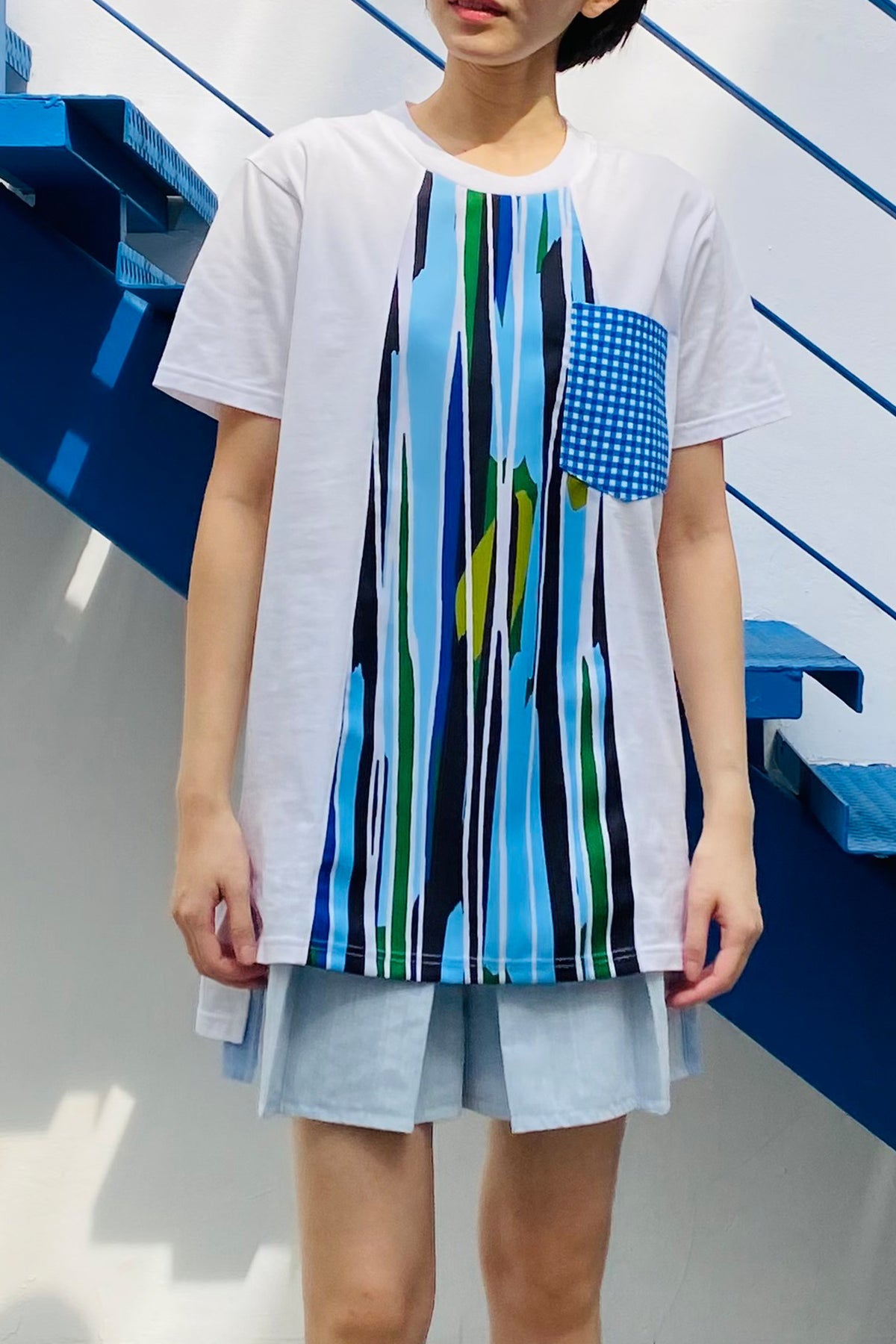 S07 UNISEX TEE || SKYBLUE LEEK - BEV C multi label store