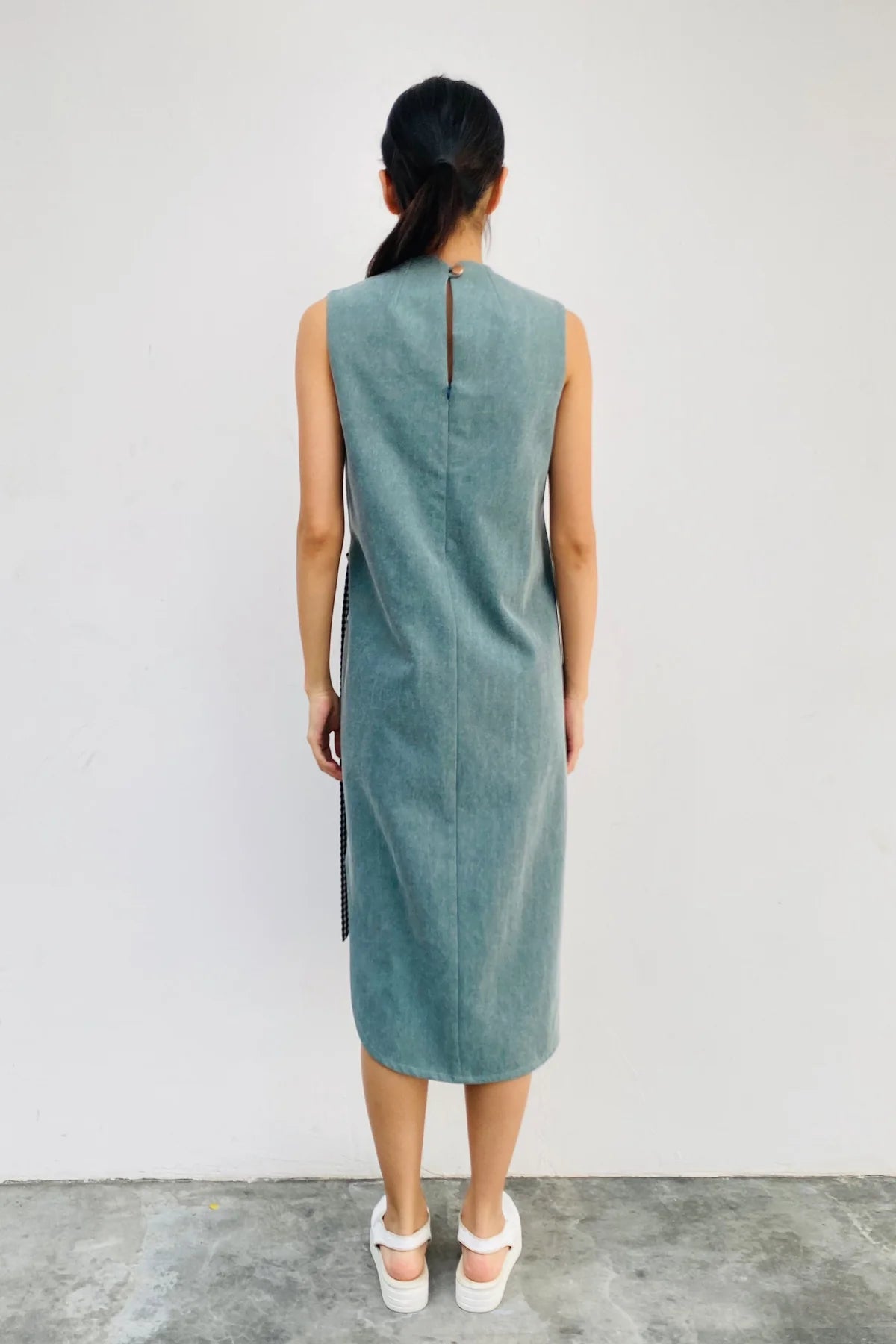 S18 DD02A || CHECKS RIPPLE DRESS - BEV C multi label store