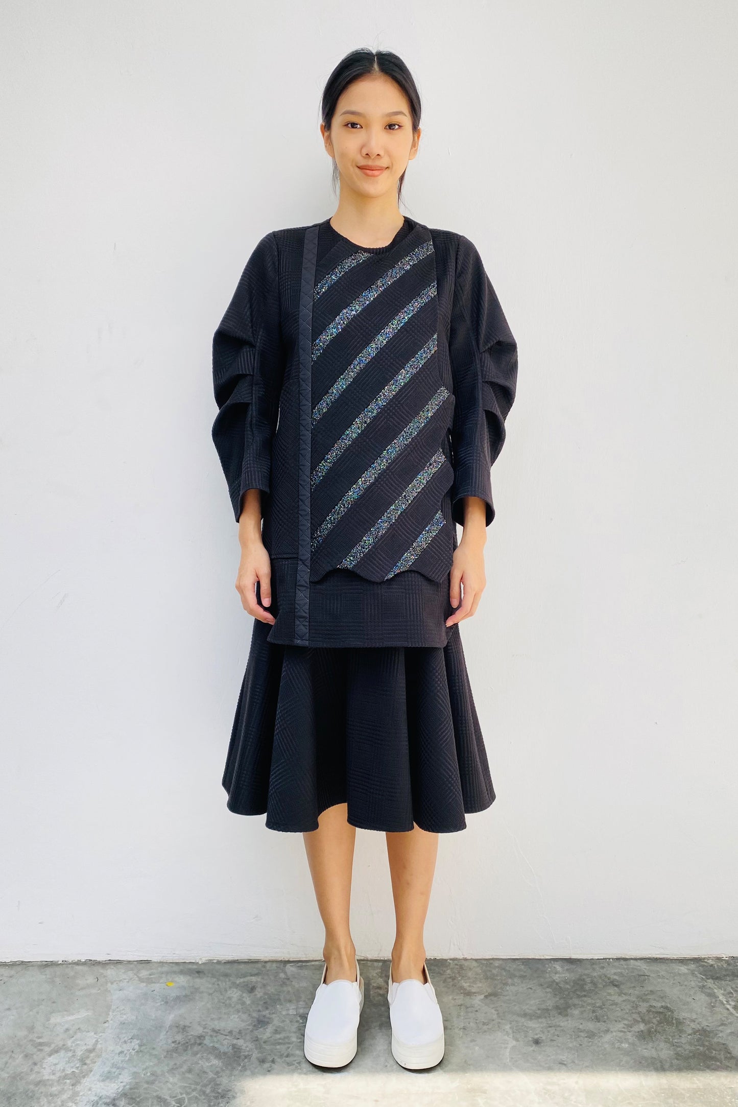 S18 DD09 || NO-NO MIDI DRESS - BEV C multi label store