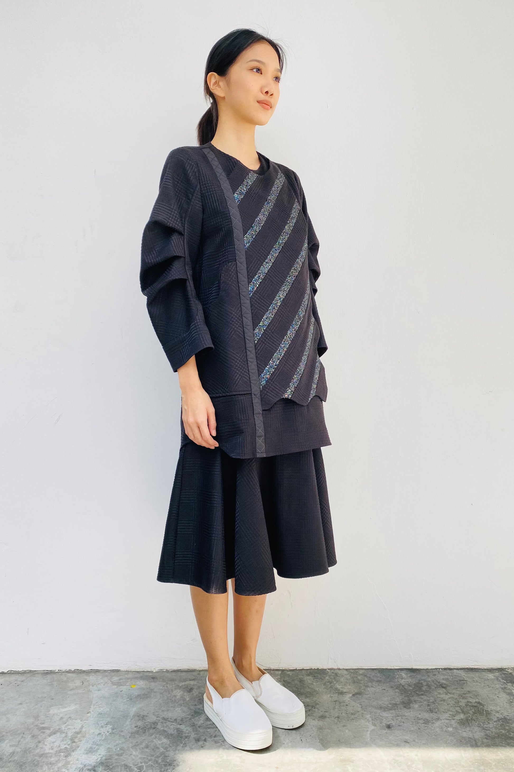 S18 DD09 || NO-NO MIDI DRESS - BEV C multi label store