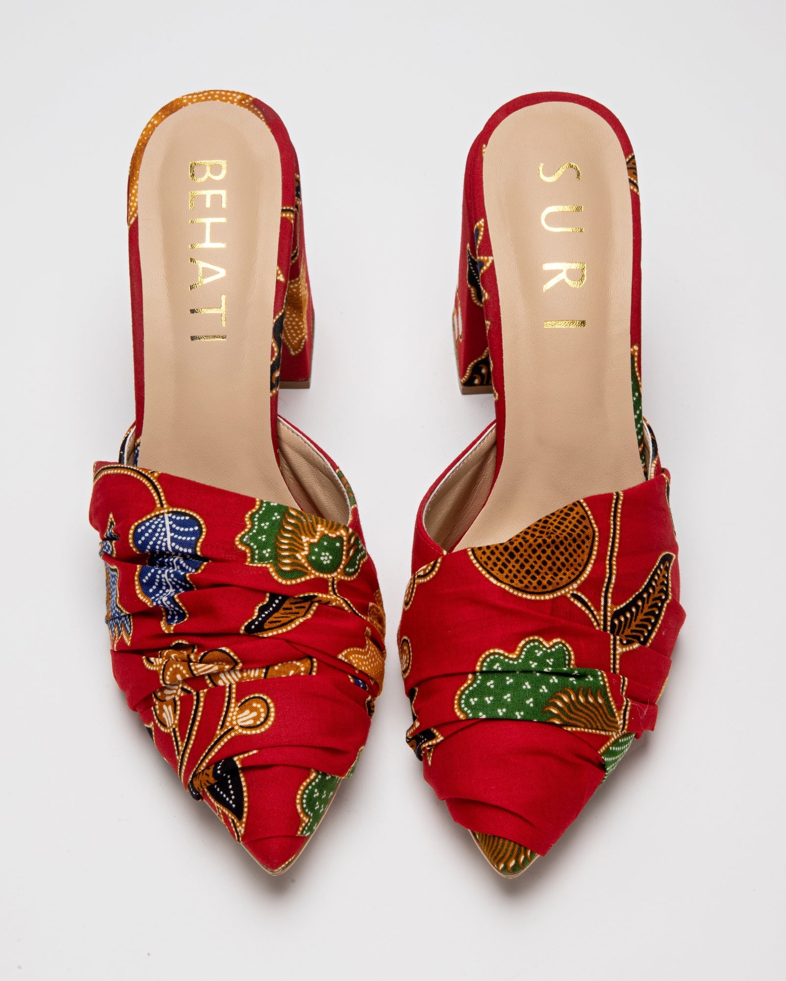 Batik Block Heel - BEV C multi label store