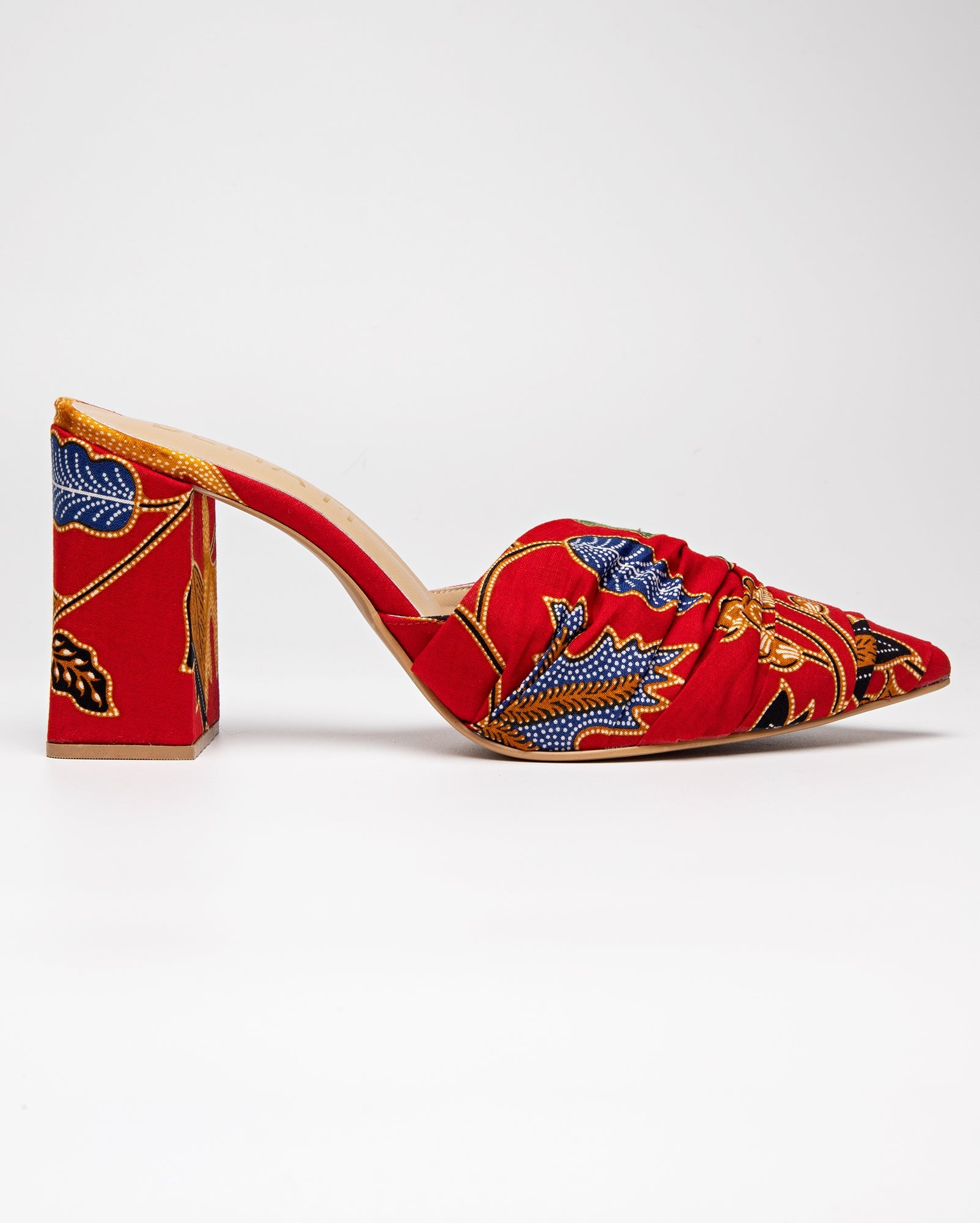 Batik Block Heel - BEV C multi label store