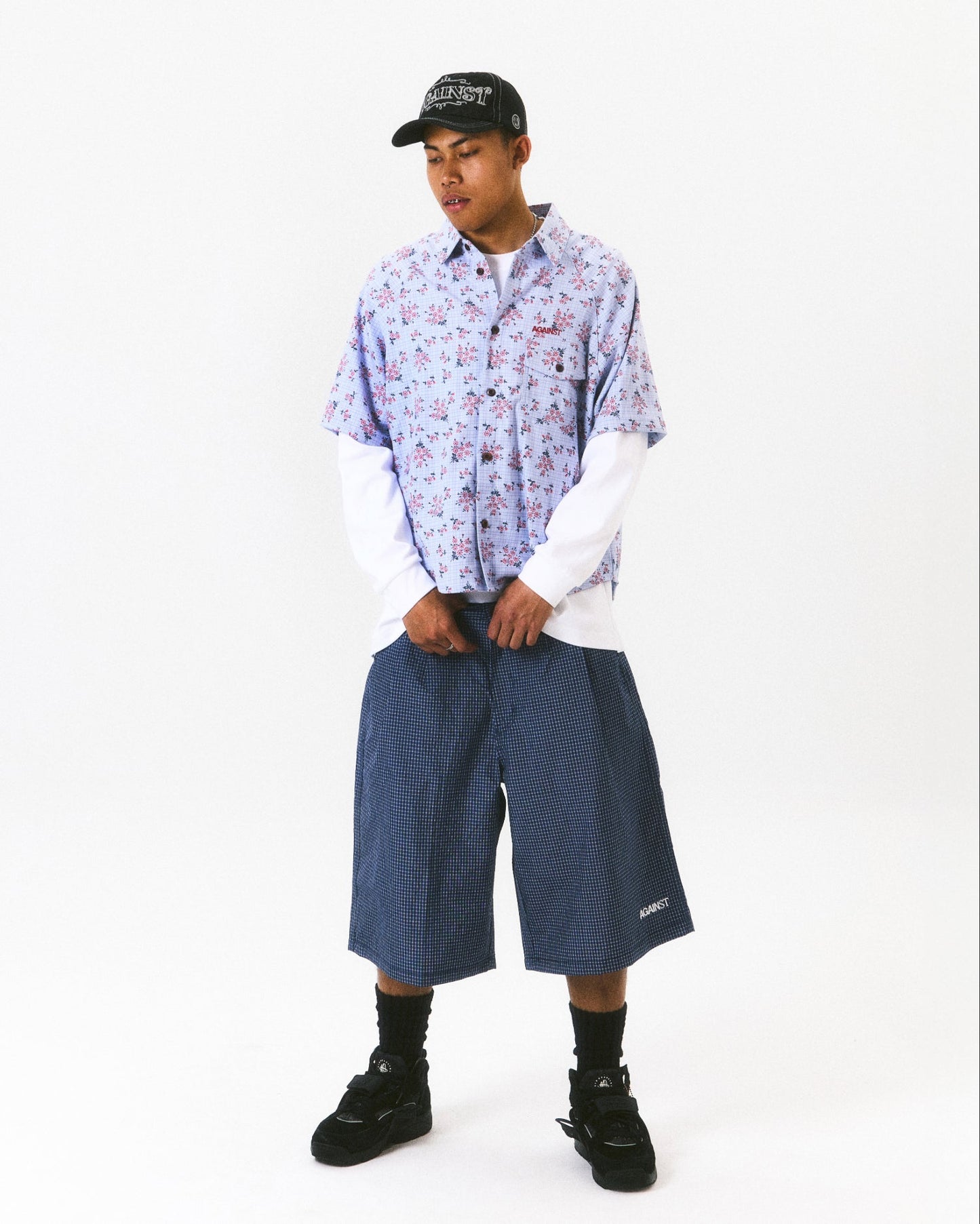 FLORAL MIGUEL SHIRT BLUE - BEV C multi label store