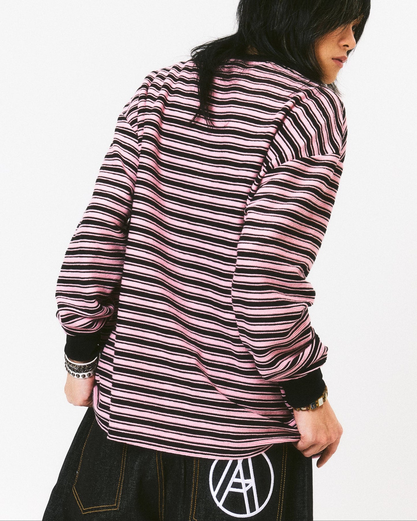 STRIPE STAR LOUNGE TEE PINK - BEV C multi label store