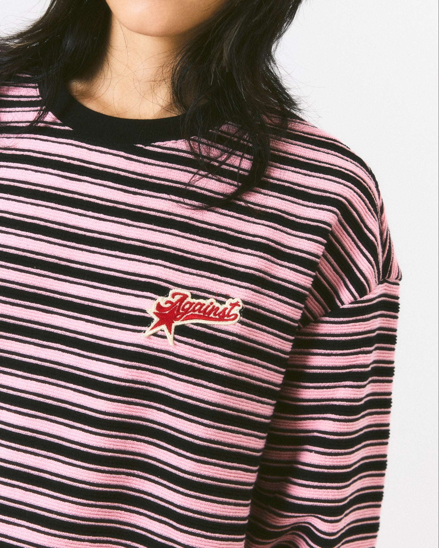 STRIPE STAR LOUNGE TEE PINK - BEV C multi label store